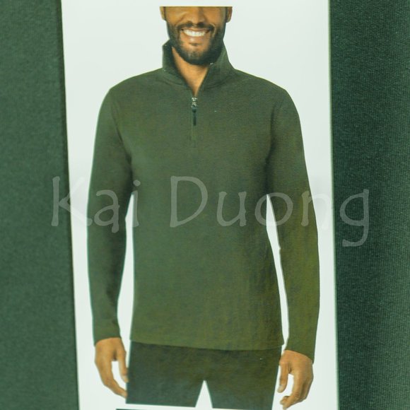 32 degrees Heat Men's Tech 1/4 zip Pullover‎ GREEN - Picture 2 of 5